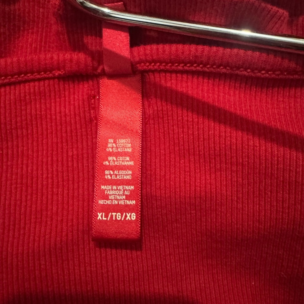 SKIMS Cotton Rib Cardigan size XL in Cranberry - Picture 5 of 5